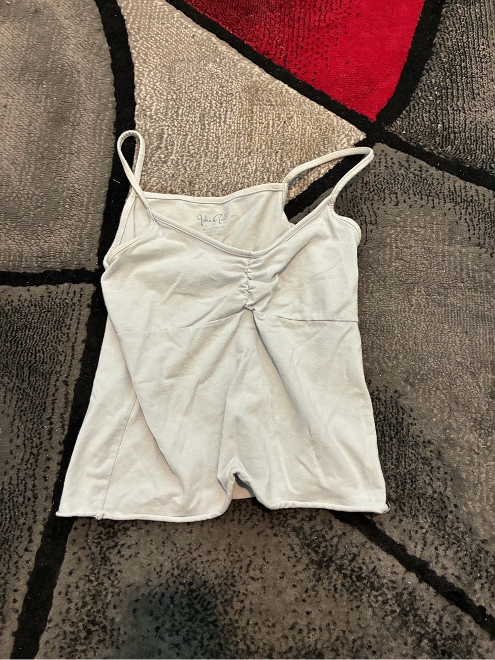 Brandy Melville Pale Blue Ruched Front Spaghetti Strap Tank